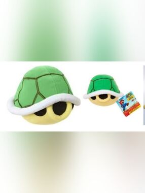 Super Mario World of Nintendo Green Koopa Turtle Shell plush toy with Sounds EUC